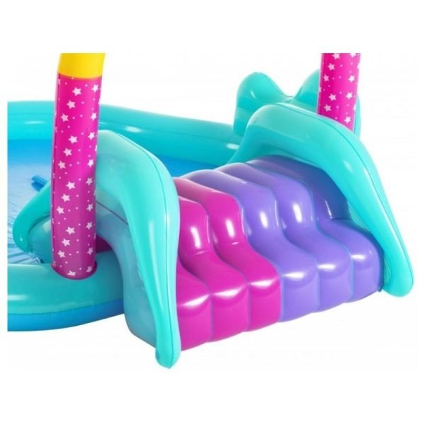 Bestway Уникорн Забавен Парк со Лизгалка и Кош
