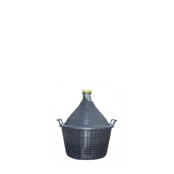 Стаклен Балон за вино и ракија 5л со ПВЦ Обвивка