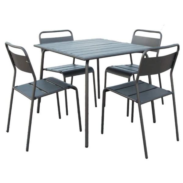 Метален сет 4 столици и маса 5553