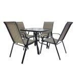 Сет 4 столчиња и маса 80х80 (карирано платно)