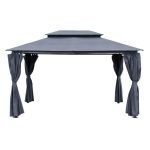 Тенда со завеси сива 9104