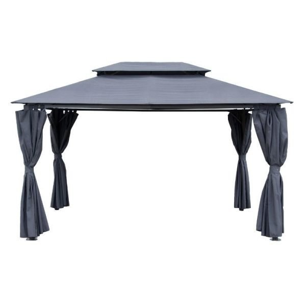 Тенда со завеси сива 9104