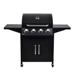 Скара на плин со помошни маси и капак