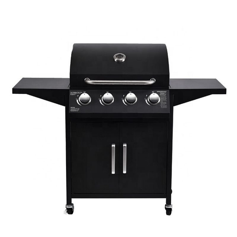 Скара на плин со помошни маси и капак 1 Скара на плин со помошни маси и капак