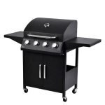 Скара на плин со помошни маси и капак