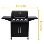 Скара на плин со помошни маси и капак