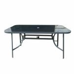 Маса со стакло 150х90 црно 9549