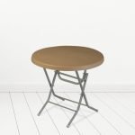 Пластична маса со метални ногарки ∅ 80 - Капучино