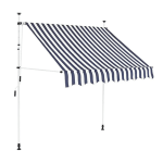 Тенда за тераса монтажна 250x120