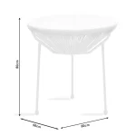 Метална маса ратан ACAPULCO 50x50cm Тиркиз - Image 3