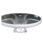 Сет маса Ø-60+ 2 столици текстилни - Бели - Image 4