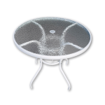 Сет маса Ø-80+ 4 столици текстилни - Бели - Image 5