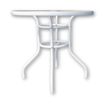 Сет маса Ø-80+ 4 столици текстилни - Бели - Image 6