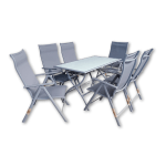 Сет маса 140х80 + 6 столици на расклоп DM1-7