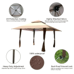 Тенда на развлекување 3х3 – Беж - Image 6