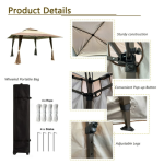 Тенда на развлекување 3х3 – Беж - Image 8