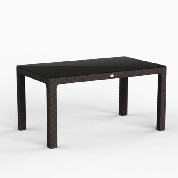 Ратан маса со стакло капучино, кафе, антрацит 78126