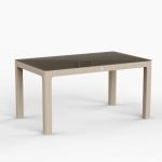 Ратан маса со стакло капучино, кафе, антрацит 78126