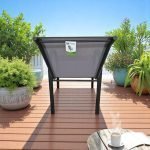 Метална столица со платно - Сива