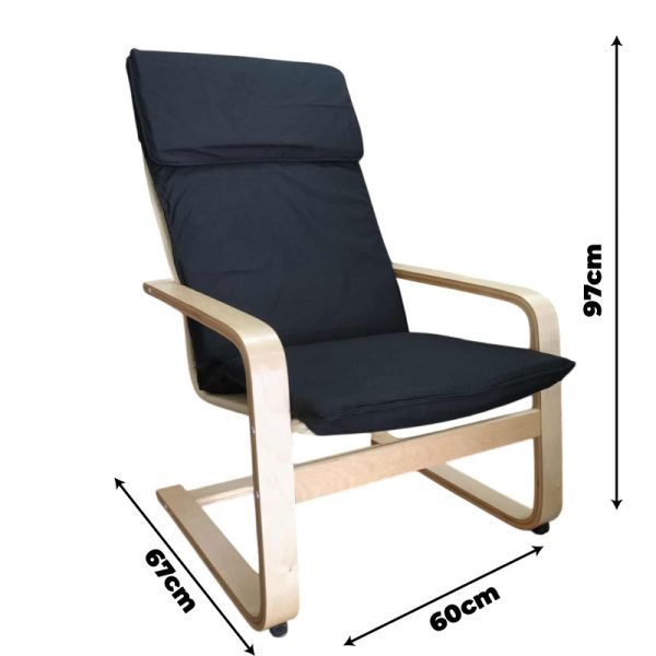 Фотелја Рена црна